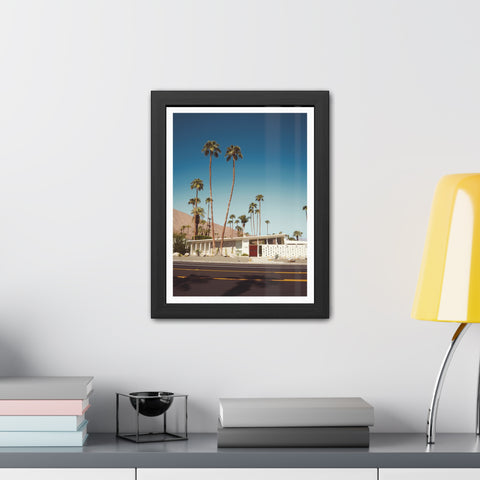 Palm Springs 2 - Vintage Palm Tree Framed Poster - Mid-Century Modern Wall Art
