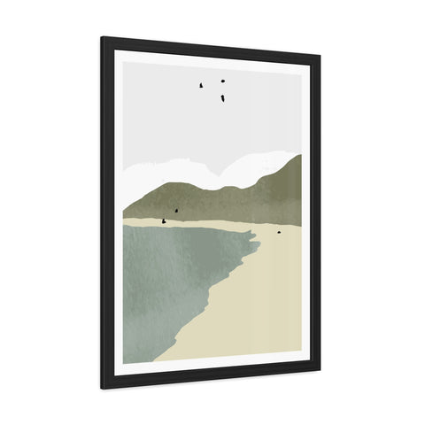 North 1 - Modern Coastal Framed Poster - Minimalist Beach Wall Art