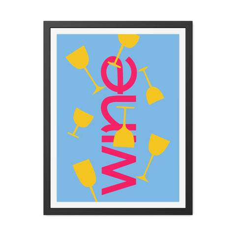 Sonoma 3 - Wine Themed Framed Poster - Fun Wall Art for Home Bar & Celebration Decor