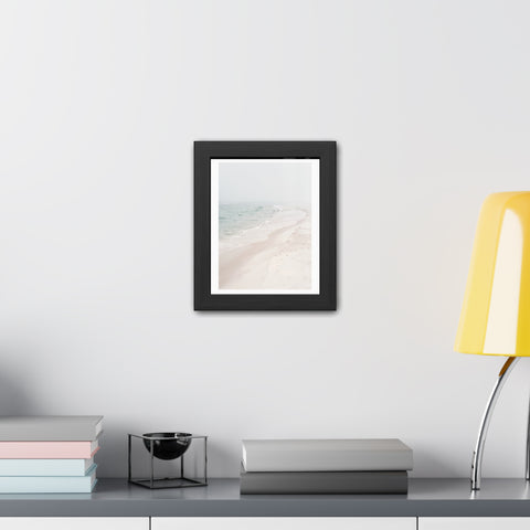 Silent Beach - Serene Coastal Framed Poster | Beach Wall Art Decor for Home & Office