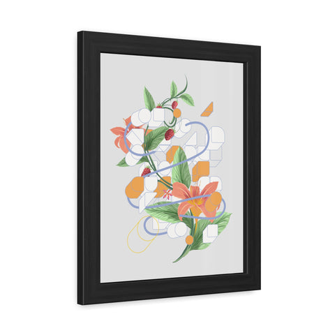 Lavish 3 - Floral Abstract Framed Poster - Modern Art for Home Decor