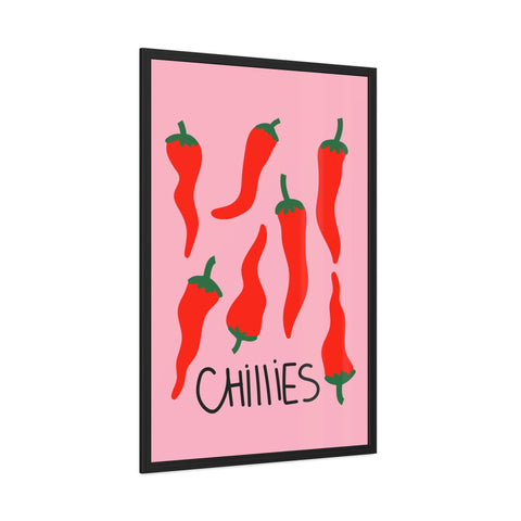 Spicy Chillies Framed Poster - Vibrant Kitchen Wall Art