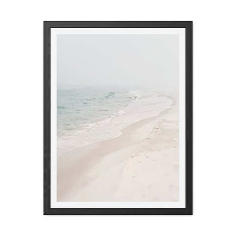 Silent Beach - Serene Coastal Framed Poster | Beach Wall Art Decor for Home & Office