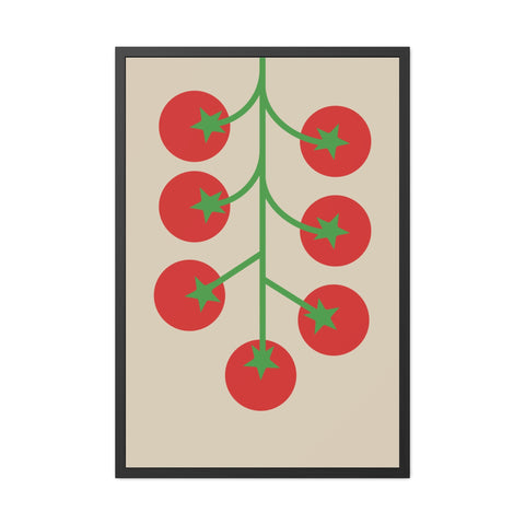 Tomato Vine Framed Poster - Minimalist Wall Art for Kitchen Decor
