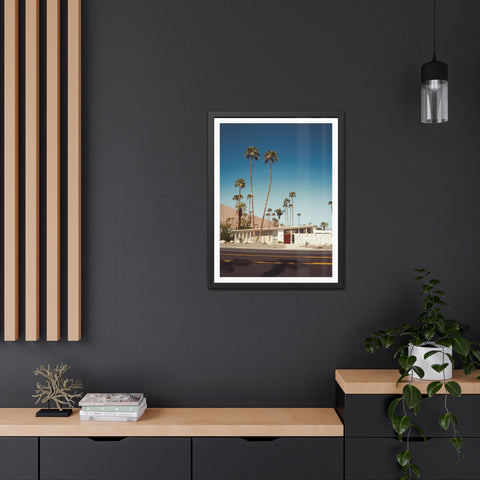 Palm Springs 2 - Vintage Palm Tree Framed Poster - Mid-Century Modern Wall Art