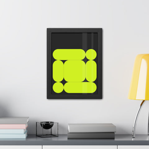Modernica 3 - Modern Abstract Framed Poster - Vibrant Geometric Wall Art