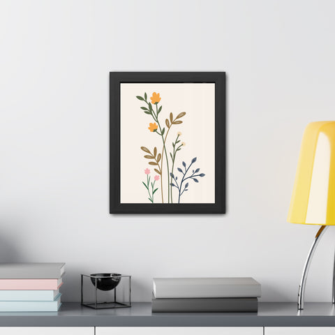 Floral Growth 2 - Botanical Framed Poster - Elegant Floral Wall Art for Home Decor