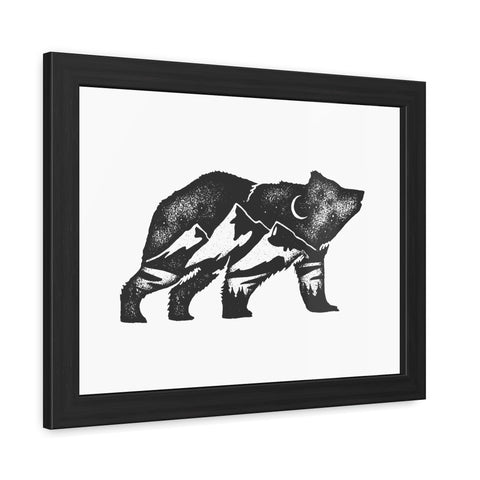 Mountain Bear - Framed Poster – Nature-Inspired Wall Art for Outdoor Enthusiasts