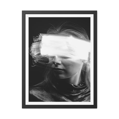Flash of light - Portrait - Abstract Framed Poster - Modern Wall Art for Creative Spaces
