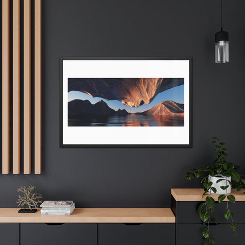 Rock Formation 3 - Stunning Landscape Framed Poster | Abstract Mountain Reflection Wall Art