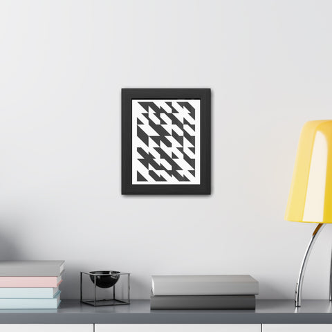Gridline 1 - Modern Geometric Framed Poster - Monochrome Wall Art for Home Décor