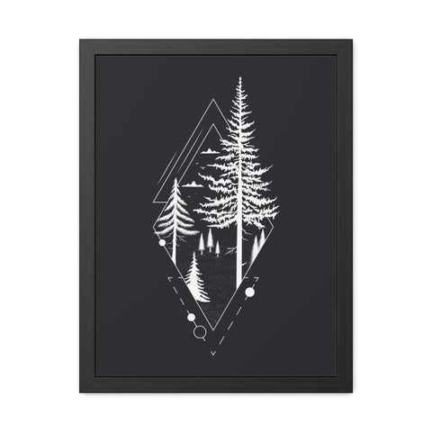 Treecraft 2 - Modern Nature Framed Poster - Geometric Forest Wall Art
