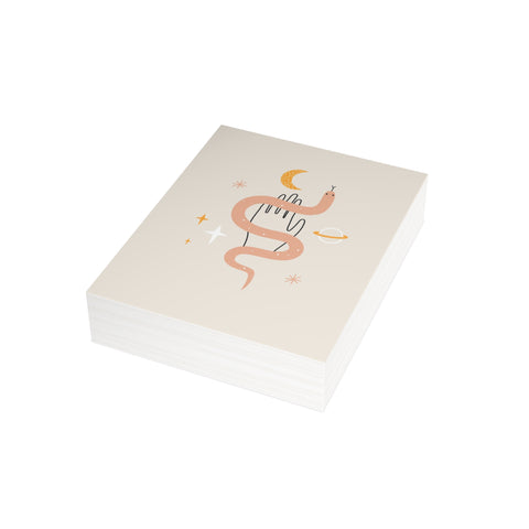 Mystic Snake Greeting Card – Abstract Greeting Card - Illustrated, Beautiful, any occasion