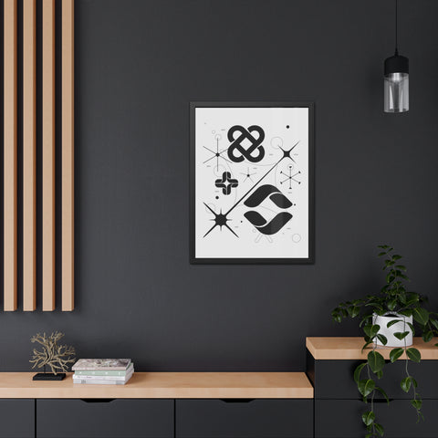 Gridlock 2 - Modern Abstract Framed Posters - Minimalist Wall Art for Home Decor