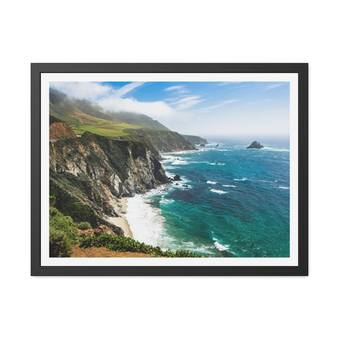 Rocky Coast - Serenity Framed Poster - Ocean View Wall Art for Beach Lovers