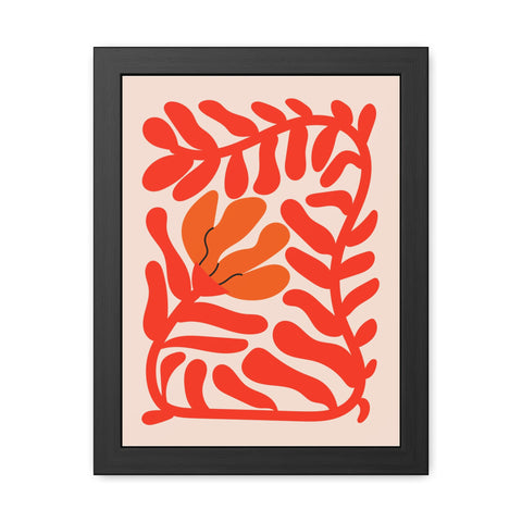 Marinda 9 - Vibrant Floral Framed Poster | Modern Home Decor | Abstract Art for Living Room