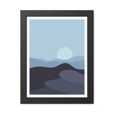 Desert Sun 4 - Serene Landscape Framed Poster – Aesthetic Wall Art for Modern Homes