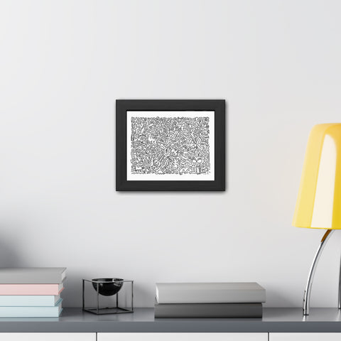 Chaos Theory - Abstract Line Art Framed Poster - Modern Wall Décor for Art Lovers