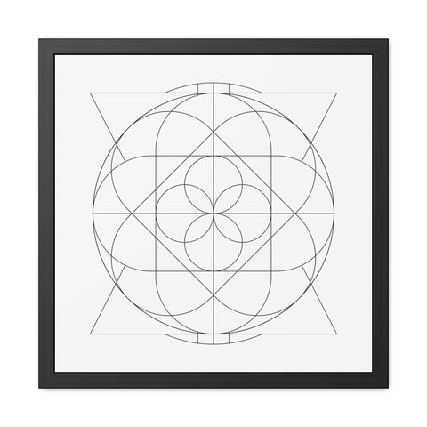 Stark 2 - Minimalist Geometric Framed Poster - Modern Wall Art for Home Decor