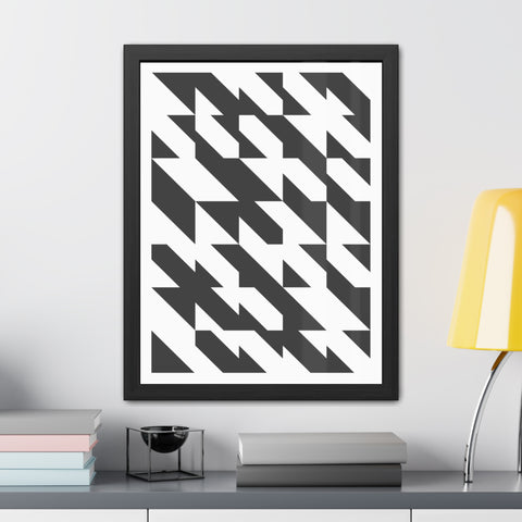 Gridline 1 - Modern Geometric Framed Poster - Monochrome Wall Art for Home Décor