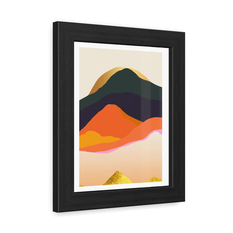 South 5 - Elegant Mountain Landscape Framed Poster - Modern Art for Home Decor