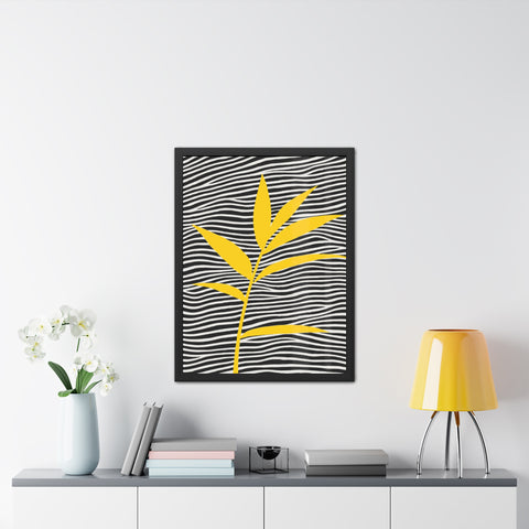 Cristobal 1 - Modern Leaf Framed Poster for Home Decor
