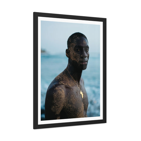 Male Portrait 4 - Framed Poster: Inspiring African Portrait Wall Art