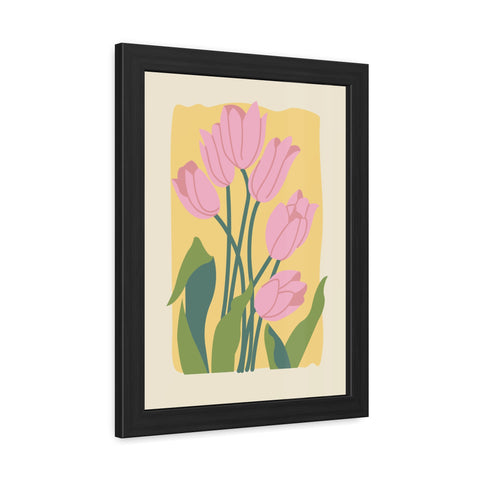 Flowers 3 - Blossoming Tulips Framed Poster - Modern Floral Wall Art