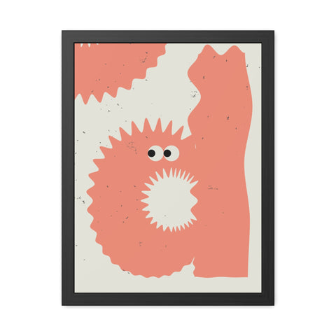 Lettermon d - Whimsical Framed Posters - Fun and Unique Wall Art for Playful Spaces