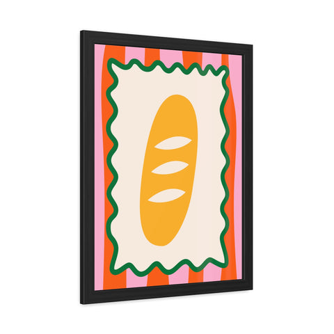 Whimsical Bread Framed Poster - Colorful Kitchen Wall Art