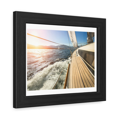 Sailing - Framed Poster - Nautical Wall Art for Beach Lovers & Boaters