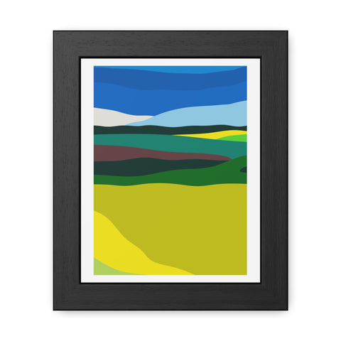 Scapes 4 - Abstract Landscape Framed Poster - Vibrant Nature Art for Home Decor