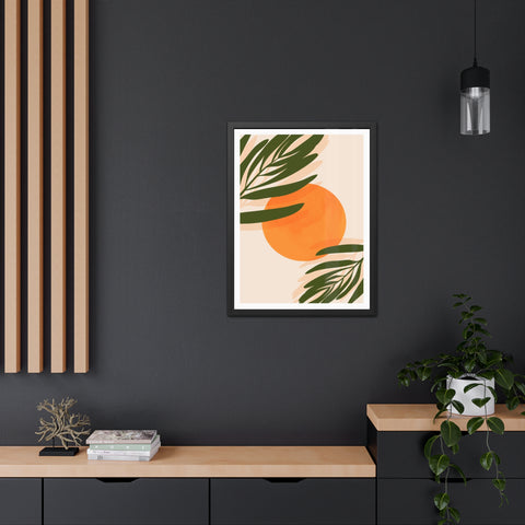 Agora 1 - Tropical Sunset Framed Poster - Modern Wall Art for Home Decor