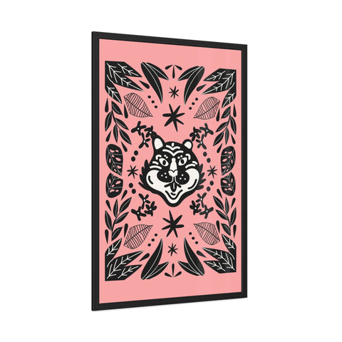 Mirror 3 - Whimsical Wolf Framed Poster - Playful Nature-Inspired Wall Art