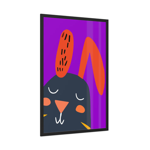 Childrana 4 - Whimsical Bunny Framed Poster - Playful Home Decor for Kids' Rooms