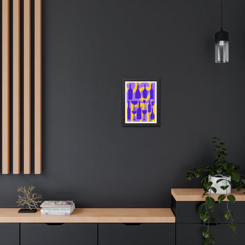 Sonoma 1 - Colorful Wine Bottles Framed Poster | Modern Art for Home Decor