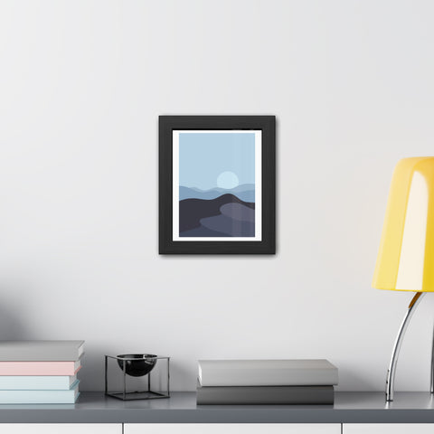 Desert Sun 4 - Serene Landscape Framed Poster – Aesthetic Wall Art for Modern Homes