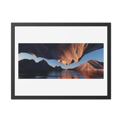 Rock Formation 3 - Stunning Landscape Framed Poster | Abstract Mountain Reflection Wall Art
