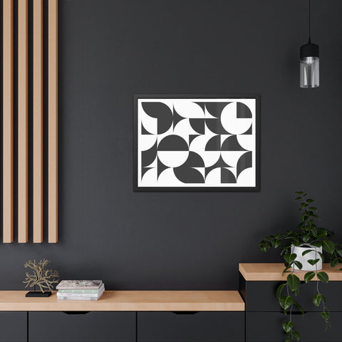 Horizon Grid 3 - Modern Geometric Framed Poster for Stylish Home Decor