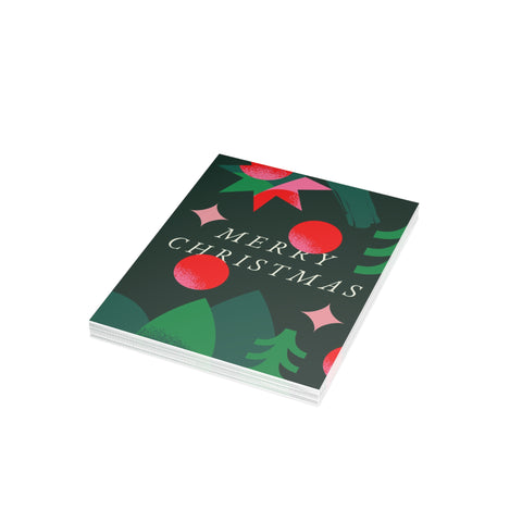 Merry Christmas Greeting Card — Christmas / Holiday Greeting Card - Illustrated, Beautiful, Modern
