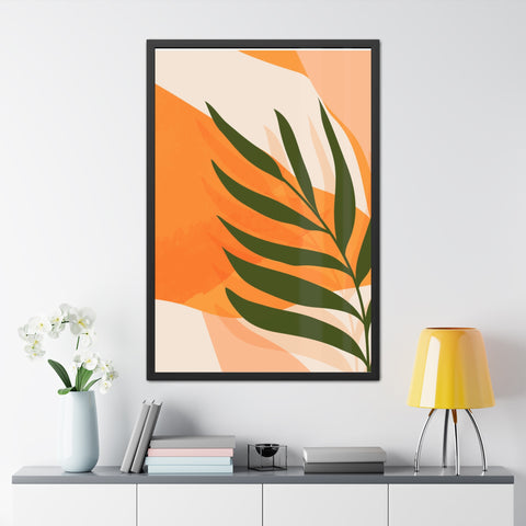 Agora 4 - Tropical Leaf Framed Poster | Modern Wall Art for Home Decor