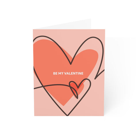 'Be My Valentine' Greeting Card - Love / Valentine Greeting Card - Illustrated, Funny, Snarky, Modern
