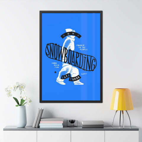Gone Snowboarding Framed Poster - Fun Winter Decor for Ski Lovers