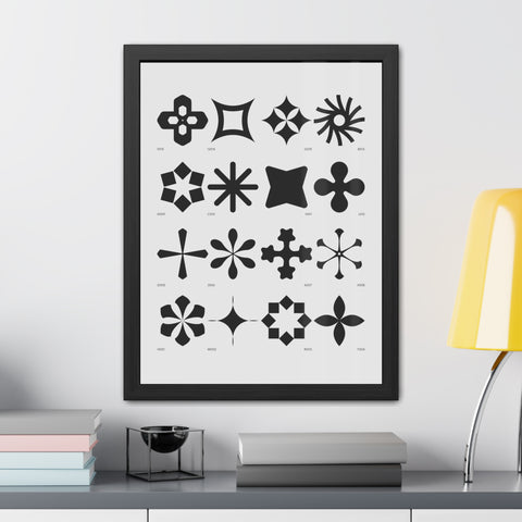 Gridlock 1 - Modern Geometric Framed Poster Art - Stylish Decor for Home and Office