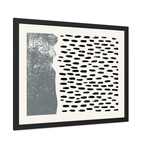 Ink Stamp 6 - Modern Abstract Framed Poster - Minimalist Wall Art for Home Decor