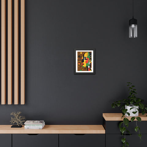 Africa 4 - Modern Framed Art Poster - Colorful Abstract Portrait