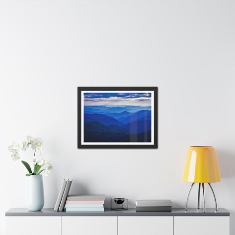 Bluescape - Serene Mountain Landscape Framed Poster – Perfect Wall Art for Nature Lovers