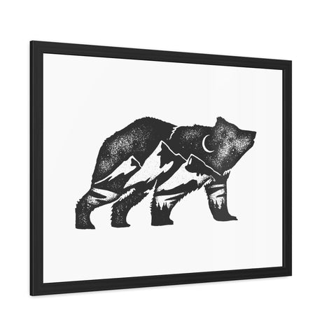 Mountain Bear - Framed Poster – Nature-Inspired Wall Art for Outdoor Enthusiasts