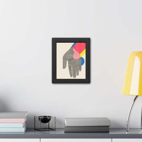Cristobal 3 - Modern Art Framed Poster - Abstract Hand Design for Stylish Home Décor