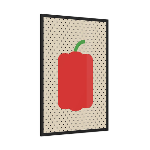 Gamba 1 - Modern Pepper Framed Poster - Minimalist Kitchen Decor